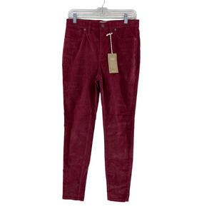 Madewell 10" High Rise Skinny Stretch Velvet Edition Pants Sz 28 NWT